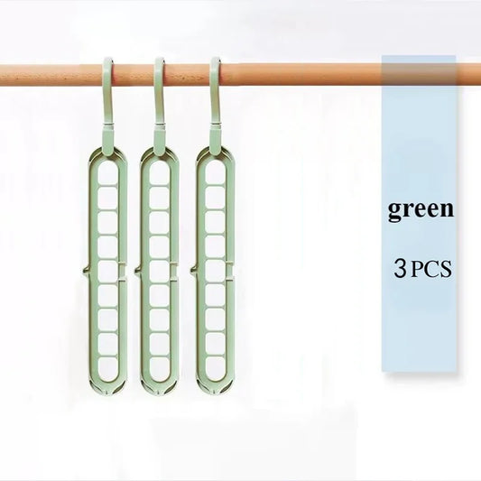9-Hole Foldable Space-Saving Hanger
