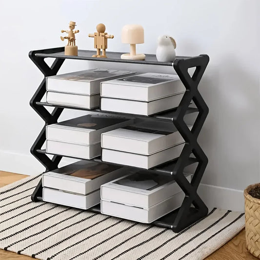 4-Layer Stackable Shoe Rack Organizer.
