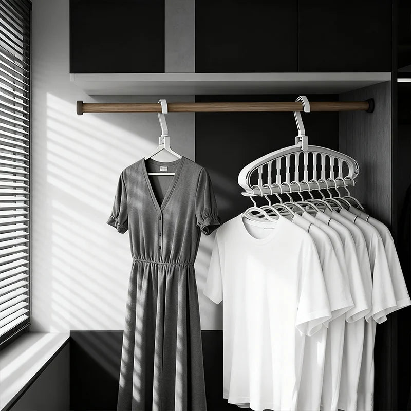 9-Hole Foldable Space-Saving Hanger