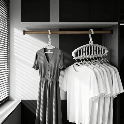 9-Hole Foldable Space-Saving Hanger