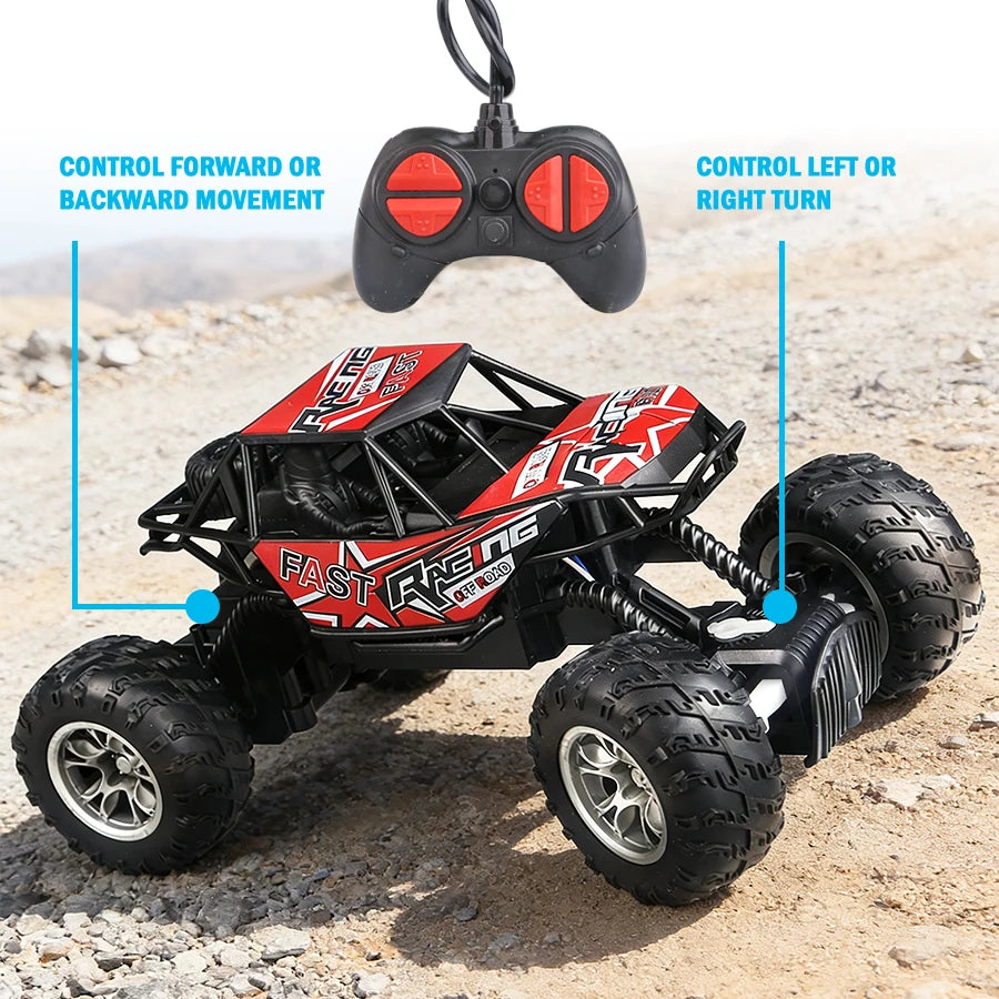 4WD Off-Road RC Climbing Car with Lights.