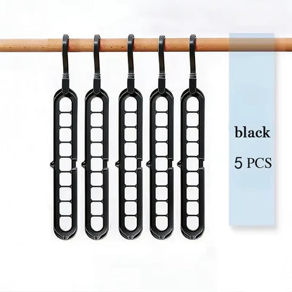 9-Hole Foldable Space-Saving Hanger