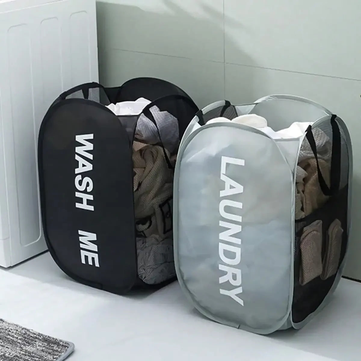 Portable Mesh Pop-Up Storage Basket