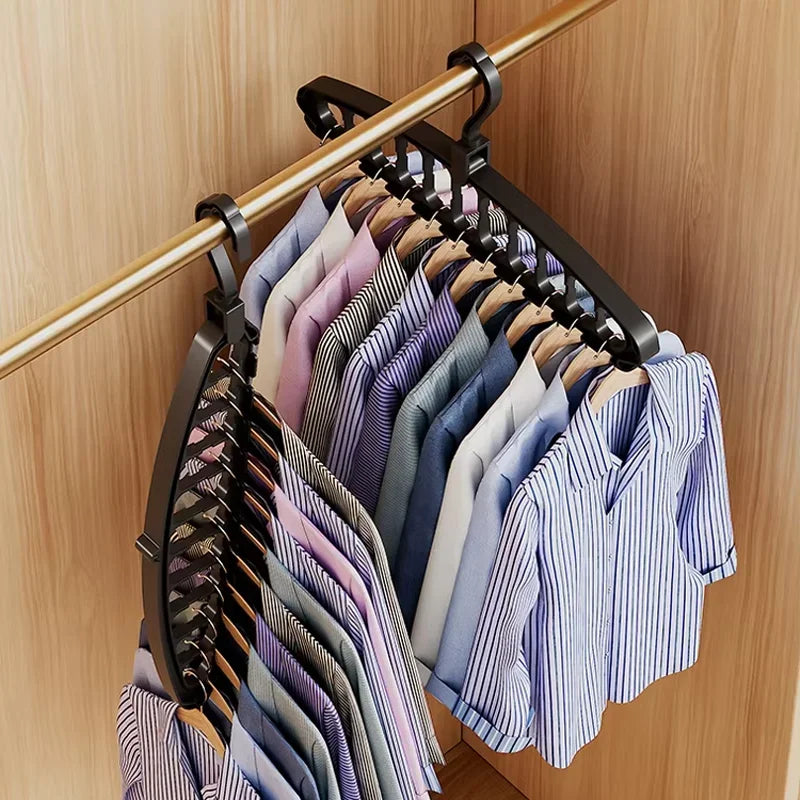 9-Hole Foldable Space-Saving Hanger