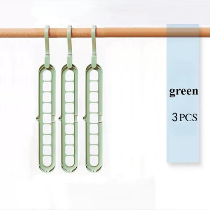 9-Hole Foldable Space-Saving Hanger