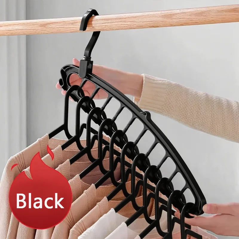 9-Hole Foldable Space-Saving Hanger