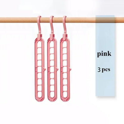 9-Hole Foldable Space-Saving Hanger