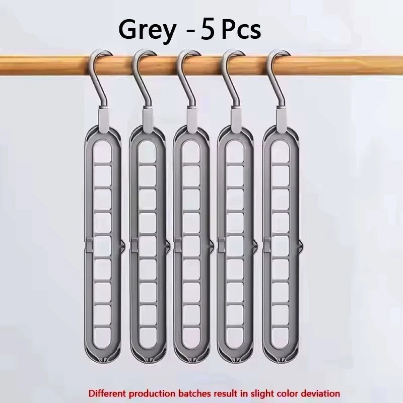 9-Hole Foldable Space-Saving Hanger