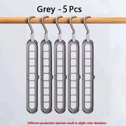9-Hole Foldable Space-Saving Hanger
