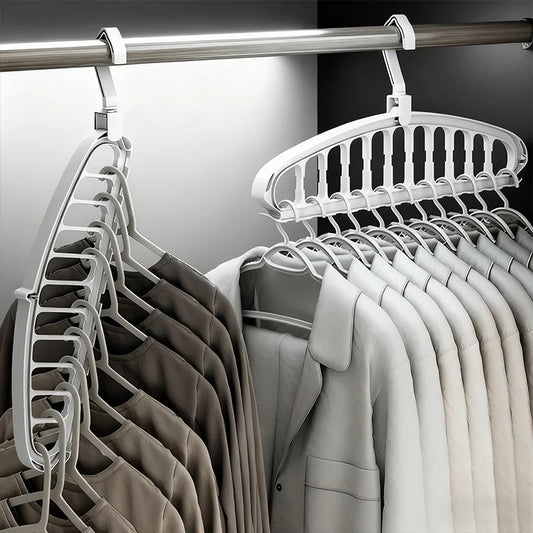 9-Hole Foldable Space-Saving Hanger