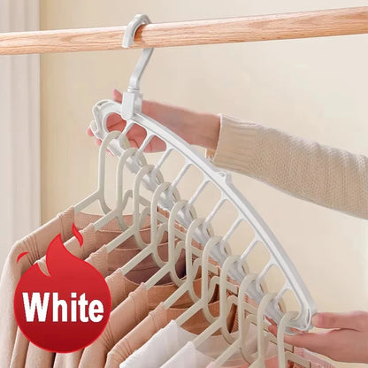 9-Hole Foldable Space-Saving Hanger