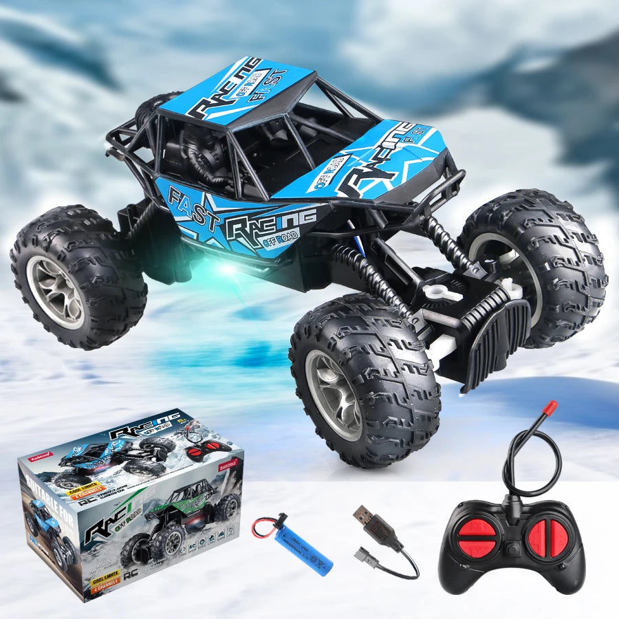 4WD Off-Road RC Climbing Car with Lights.
