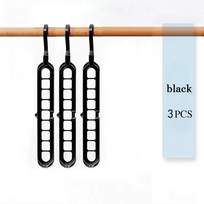 9-Hole Foldable Space-Saving Hanger
