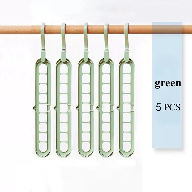 9-Hole Foldable Space-Saving Hanger