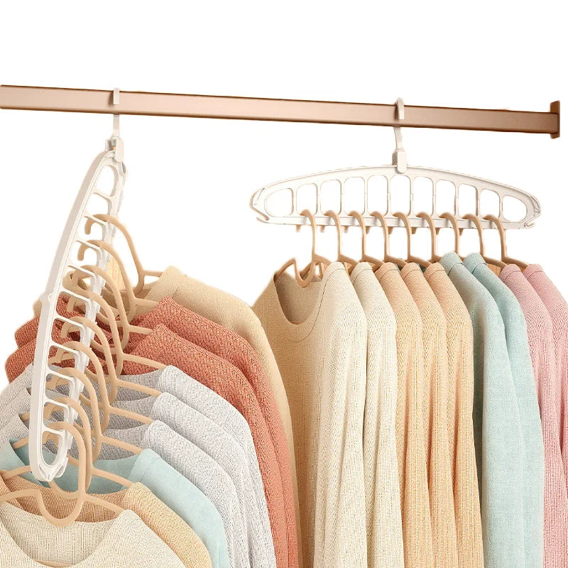 9-Hole Foldable Space-Saving Hanger