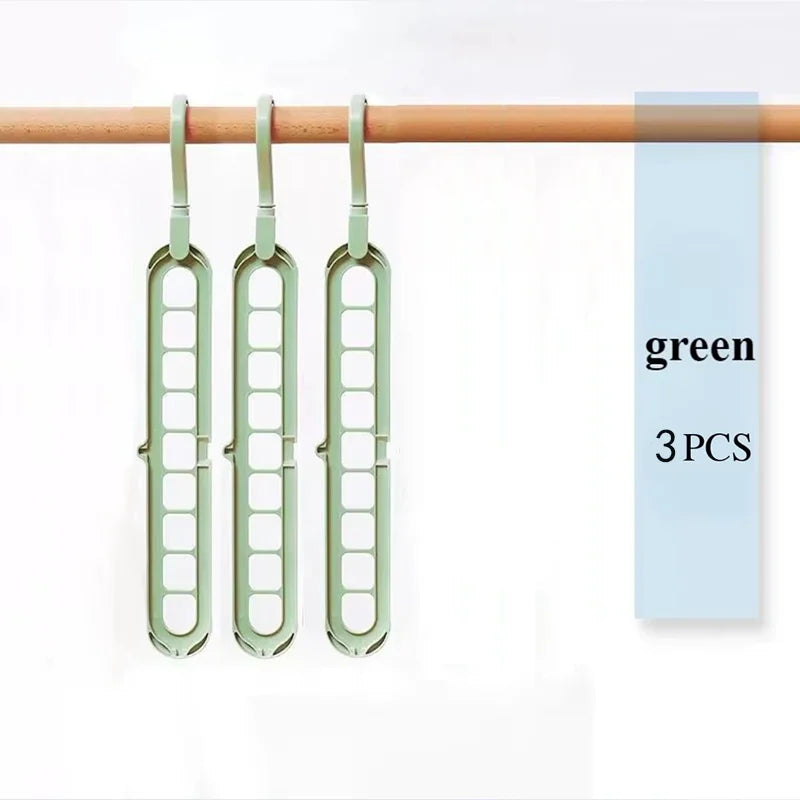 9-Hole Foldable Space-Saving Hanger