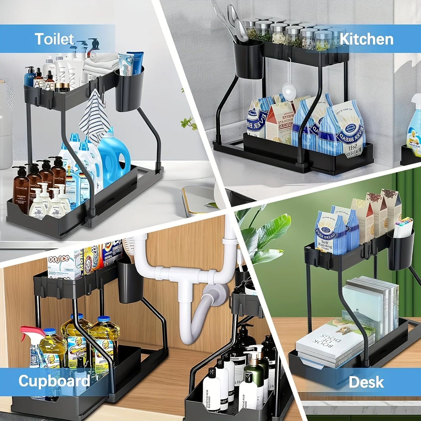 Tier Pull-Out Under Sink Organizer.