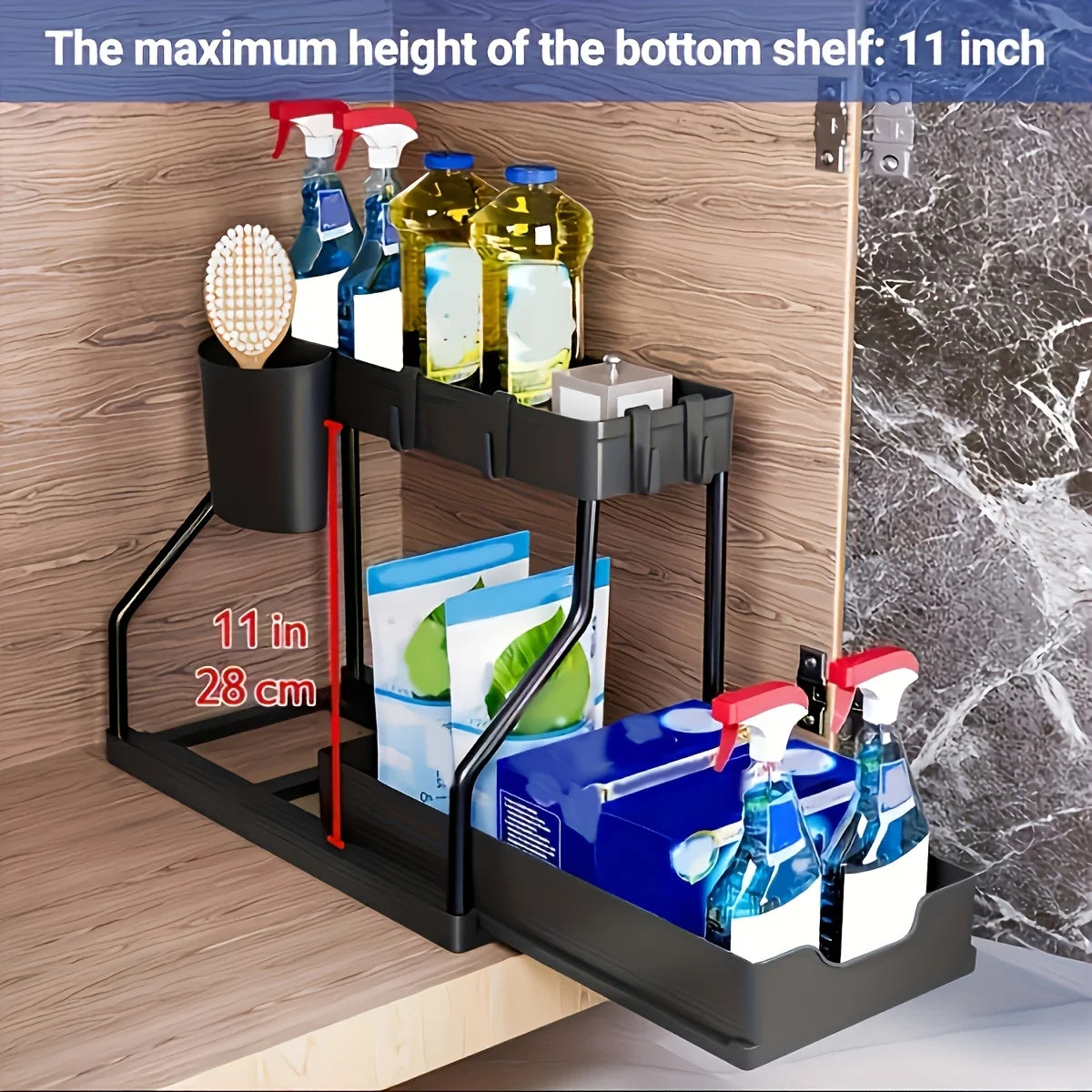 Tier Pull-Out Under Sink Organizer.