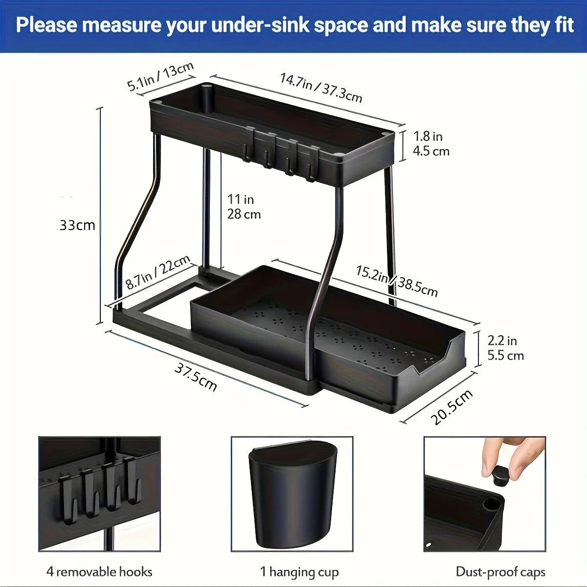Tier Pull-Out Under Sink Organizer.