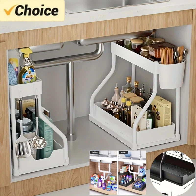 Tier Pull-Out Under Sink Organizer.