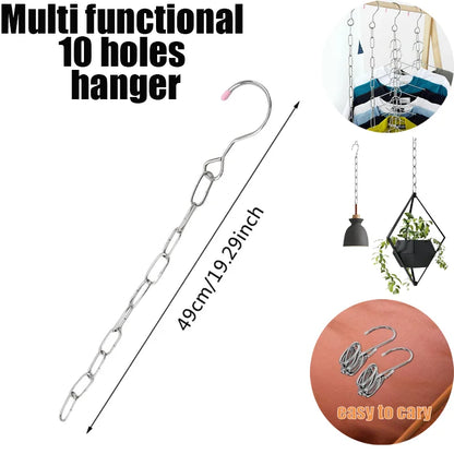 9-Hole Foldable Space-Saving Hanger