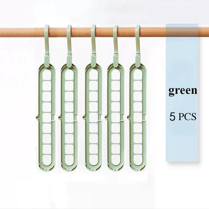 9-Hole Foldable Space-Saving Hanger